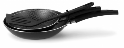 Jogo de Frigideiras Antiaderente de Alumnio 16/20  com Esptula Gourmet